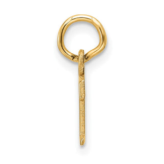 14K Yellow Gold Cutout Letter T Initial Pendant