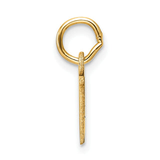 14K Yellow Gold Cutout Letter W Initial Pendant