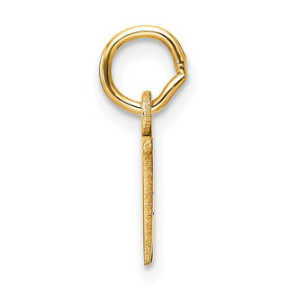 14K Yellow Gold Cutout Letter W Initial Pendant