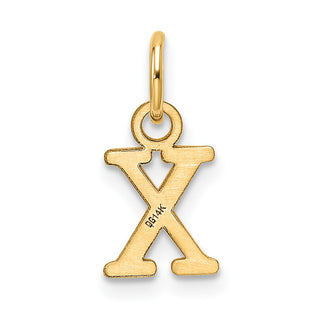14K Yellow Gold Cutout Letter X Initial Pendant