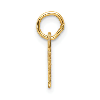 14K Yellow Gold Cutout Letter Y Initial Pendant