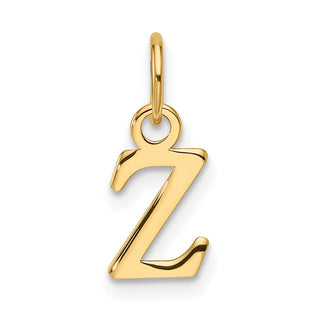 14K Yellow Gold Cutout Letter Z Initial Pendant