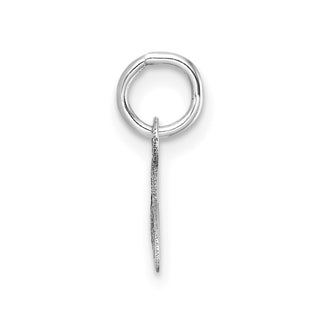 14K White Gold Uppercase Letter A Initial Charm