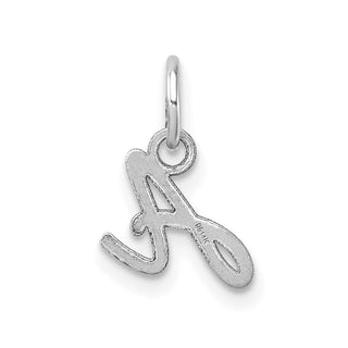 14K White Gold Uppercase Letter A Initial Charm