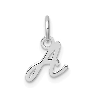 14K White Gold Uppercase Letter A Initial Charm