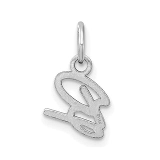 14K White Gold Uppercase Letter B Initial Charm