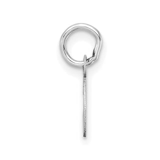 14K White Gold Uppercase Letter C Initial Charm
