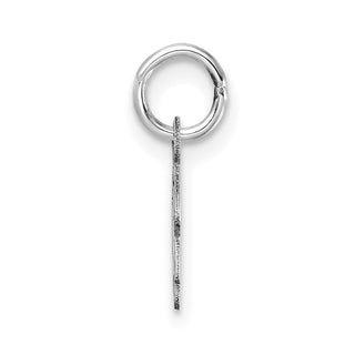 14K White Gold Uppercase Letter D Initial Charm