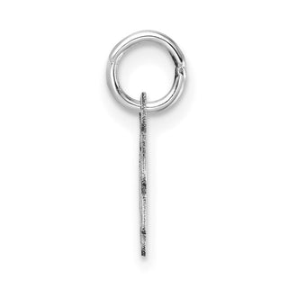14K White Gold Uppercase Letter D Initial Charm