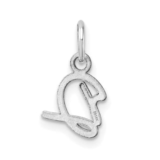 14K White Gold Uppercase Letter D Initial Charm