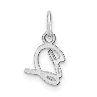 14K White Gold Uppercase Letter D Initial Charm