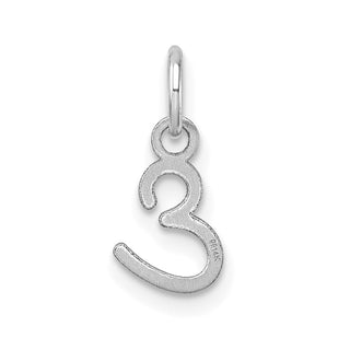 14K White Gold Uppercase Letter E Initial Charm