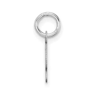 14K White Gold Uppercase Letter G Initial Charm