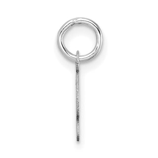 14K White Gold Uppercase Letter G Initial Charm