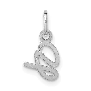 14K White Gold Uppercase Letter G Initial Charm