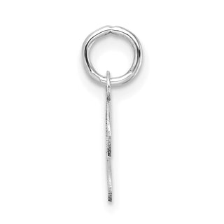 14K White Gold Uppercase Letter J Initial Charm