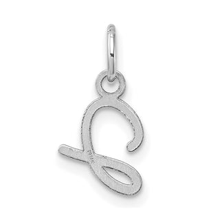 14K White Gold Uppercase Letter J Initial Charm