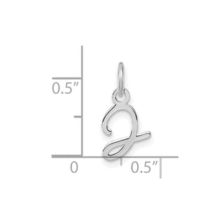 14K White Gold Uppercase Letter J Initial Charm