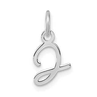 14K White Gold Uppercase Letter J Initial Charm