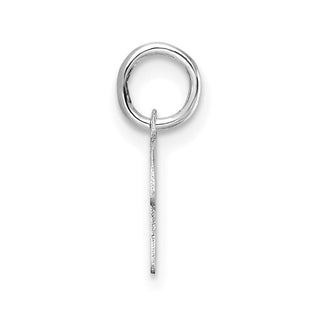 14K White Gold Uppercase Letter K Initial Charm