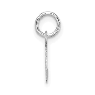 14K White Gold Uppercase Letter L Initial Charm