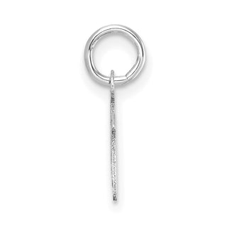 14K White Gold Uppercase Letter M Initial Charm