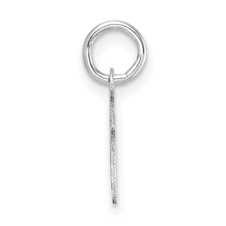 14K White Gold Uppercase Letter M Initial Charm