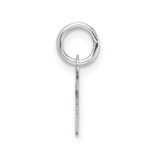 14K White Gold Uppercase Letter N Initial Charm