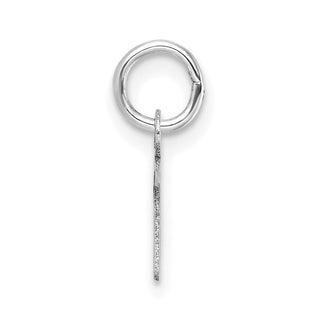 14K White Gold Uppercase Letter N Initial Charm