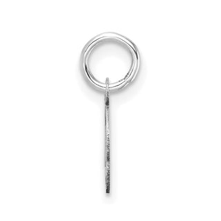 14K White Gold Uppercase Letter O Initial Charm
