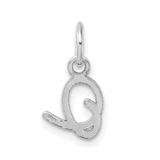 14K White Gold Uppercase Letter O Initial Charm