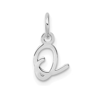 14K White Gold Uppercase Letter O Initial Charm