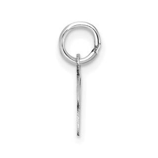 14K White Gold Uppercase Letter P Initial Charm