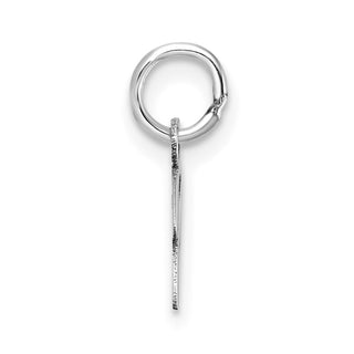 14K White Gold Uppercase Letter P Initial Charm