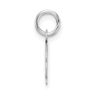 14K White Gold Uppercase Letter Q Initial Charm