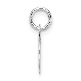 14K White Gold Uppercase Letter Q Initial Charm