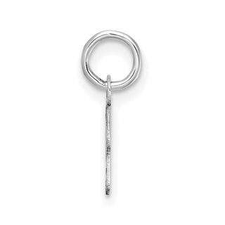 14K White Gold Uppercase Letter R Initial Charm
