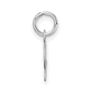 14K White Gold Uppercase Letter S Initial Charm