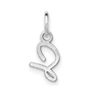 14K White Gold Uppercase Letter S Initial Charm