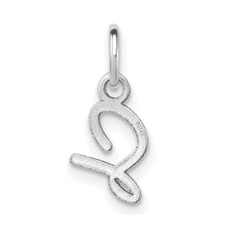14K White Gold Uppercase Letter S Initial Charm