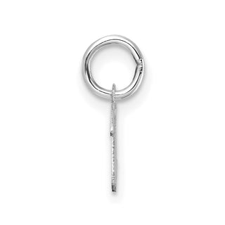 14K White Gold Uppercase Letter U Initial Charm