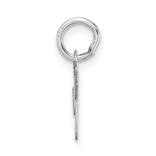 14K White Gold Uppercase Letter X Initial Charm