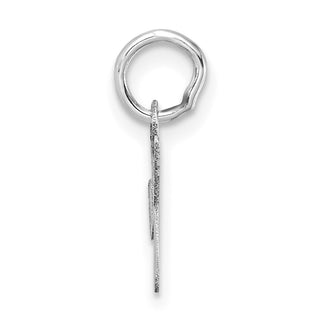 14K White Gold Uppercase Letter X Initial Charm