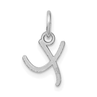 14K White Gold Uppercase Letter X Initial Charm