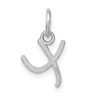 14K White Gold Uppercase Letter X Initial Charm
