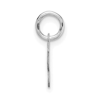 14K White Gold Uppercase Letter Y Initial Charm