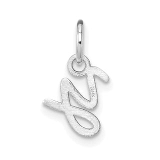 14K White Gold Uppercase Letter Y Initial Charm