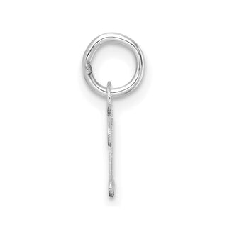 14K White Gold Uppercase Letter Z Initial Charm