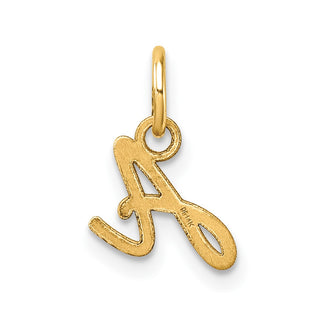 14K Yellow Gold Uppercase Letter A Initial Charm
