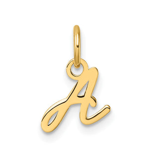 14K Yellow Gold Uppercase Letter A Initial Charm